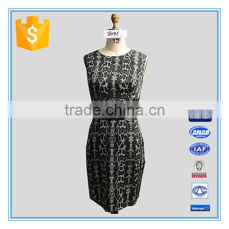 Ladies Fashion Cotton Spandex Frocks Casual Dresses With Belt