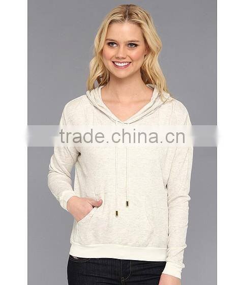 spring autumn thin bomber straight hem thin fleece hoodie with hooded and front big pocker
