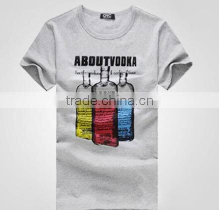 Promotional custom printed man sports 95%cotton 5%spandex t shirt