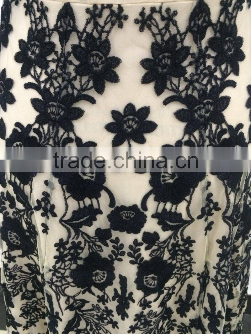 embroidery floral fashion long ladies evening dress