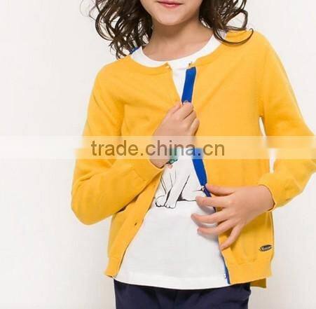 crew neck long sleeve jersey knit children wool sweater