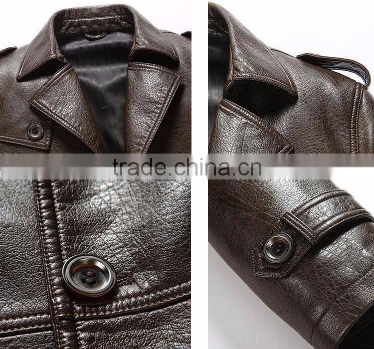2016 Fashion leather winter man jacket