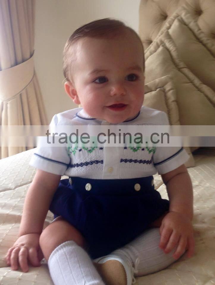 2016 New Design Cotton Embroidery Romper baby boys name 1st birthday party outfits baby romper for infant baby boys