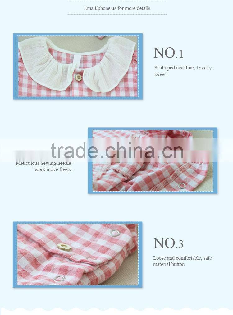 Female plaid Organic Cotton Baby Bodysuit