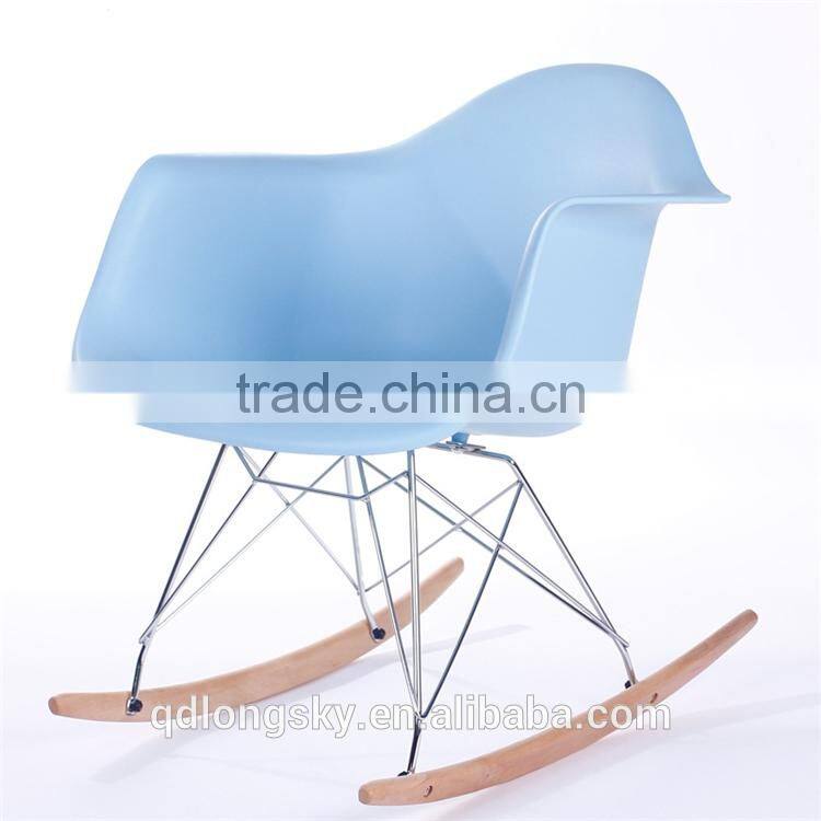 LS-4012B Plastic armrest PP classic rocking chair Home furniture chair modern bentwood rocking chair