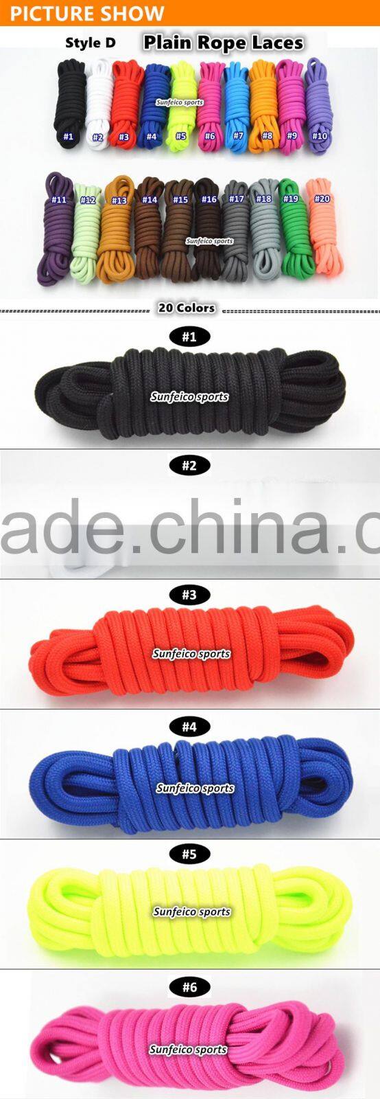 Dark Grey Polyester Yeezy Rope Laces For Runners - Plain Rope Laces Amazon Supplier - Elegant Lace for Ladies
