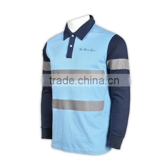 IS09001/BSCI Factory high visibility reflective safety polo shirt