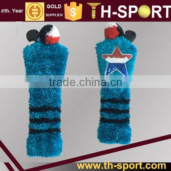 Soft POM POM golf headcover with Custom logo