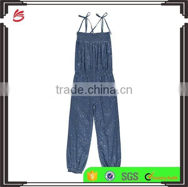 Kids romper baby clothes blue denim one piece Jumpsuit wholesale childrenis clothing