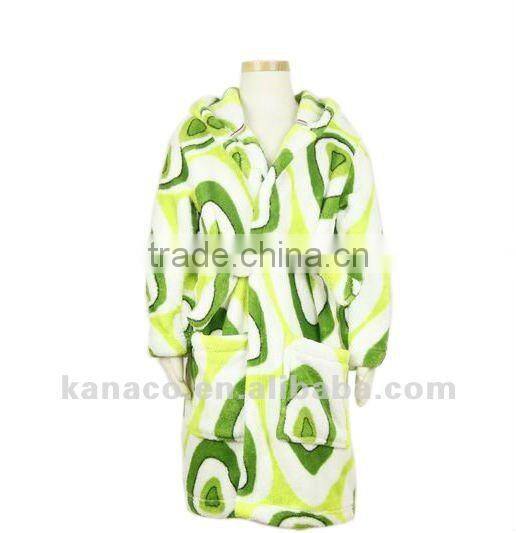2012 polyester coral fleece children bathrobe
