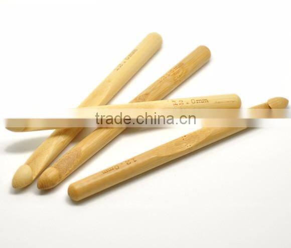 Custom High Quality 15cm 12mm Bamboo Crochet Hooks