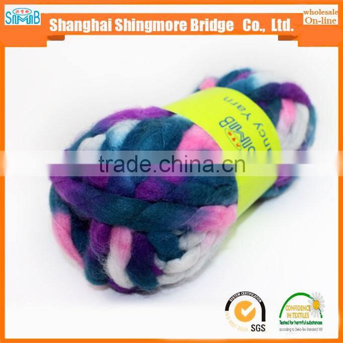 China novelty yarn factory cheap wholesale super soft chunky yarn acrylic for knitting scarf
