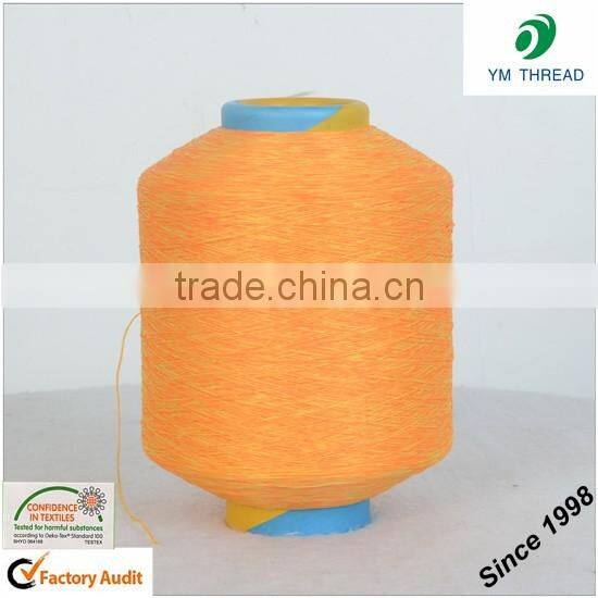 Manufacture 100% polyester 210D 280D covered spandex yarn for socks in China
