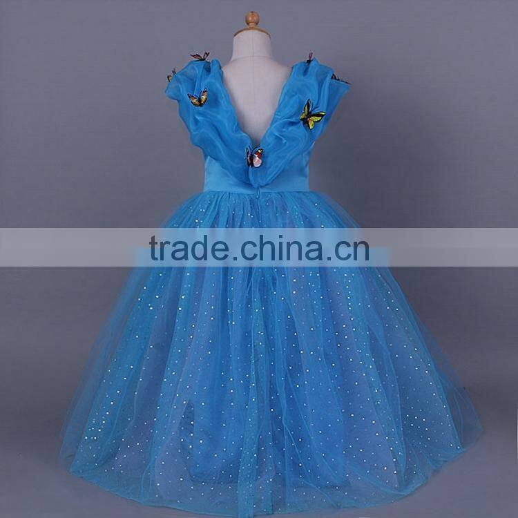 2015 new arrival cosplay kids elsa costume / elsa dress for girls M5041803