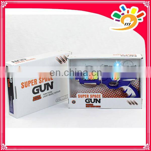 New design B/O plastic space toys gun with music and light