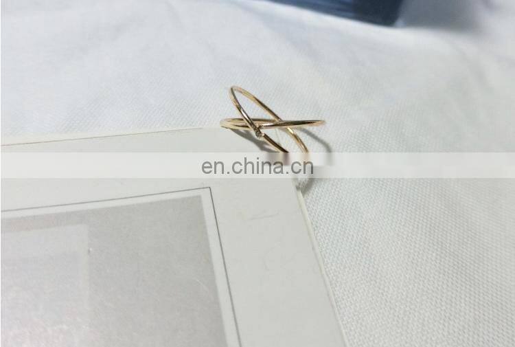 Korean Minimalist Cross Hollow Alloy Ring Above Knuckle Ring