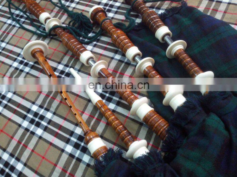 Scottish Highland Traditional Mount Bagpipe with Tartan Cover