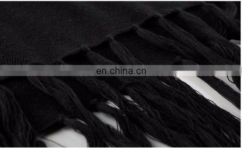 New fashion Fringe hem design women 100% wool sweaters