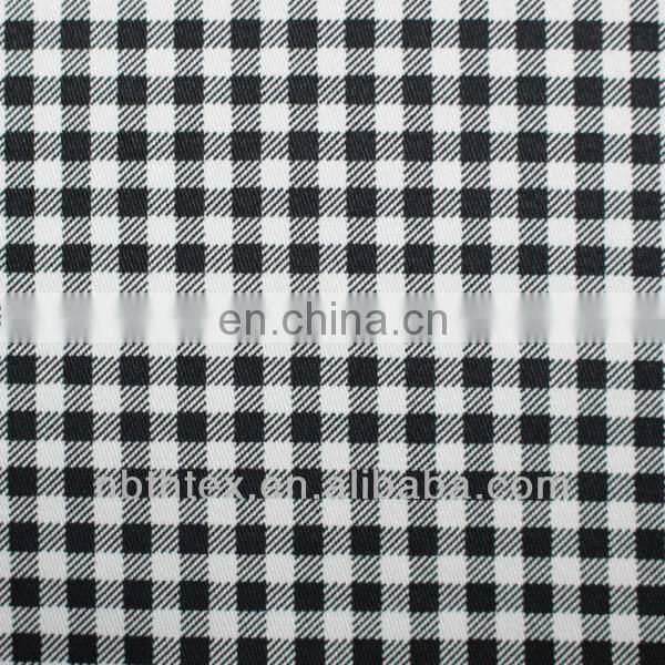 97% cotton3% elastane fabric tartan design printed