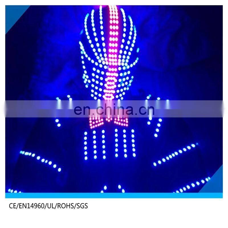 commercial magical led bow tie on led robot costume