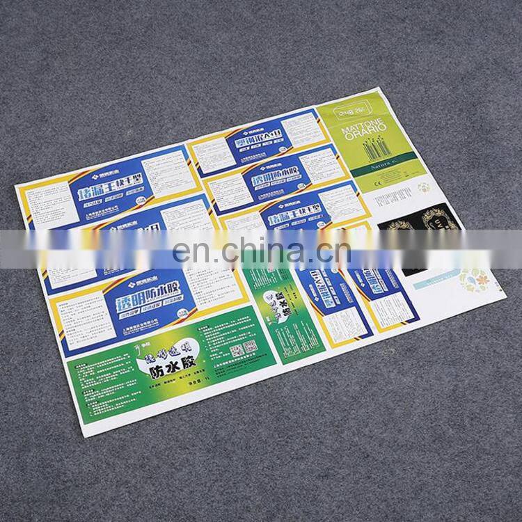 factory manufacture customized logo printing for model steel mud products yellow pvc/paper sticker