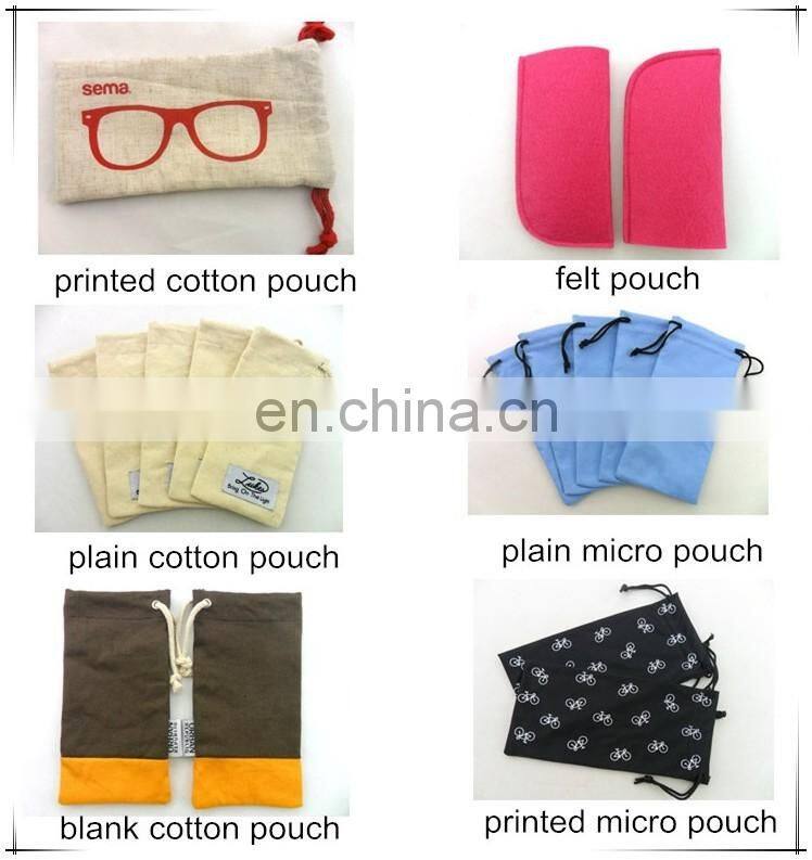 custom gray print cotton drawstring sunglasses bag goggles pouches