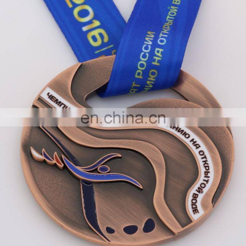 Custom round metal medal sport club medal wholesale