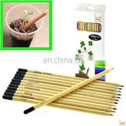 natural funny promotion wood flower fruit grass seeds sprout plant pencil with seeds