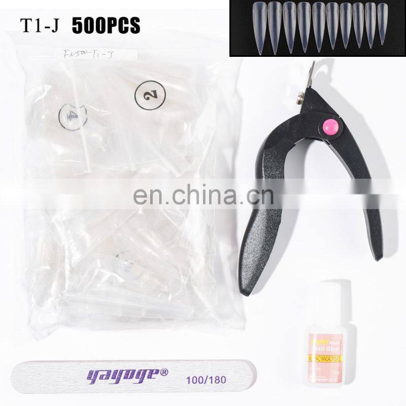 factory price Nail Accessary Set Fake Airbrushed Practice Nail Tips Kit OEM ODM for nail salon