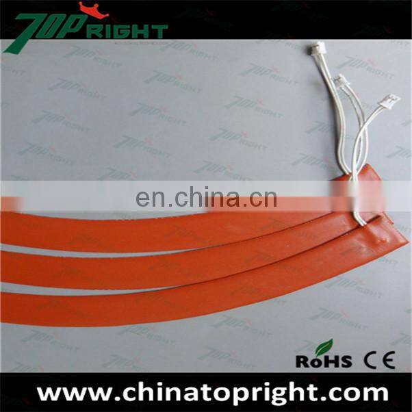 Flexible silicone rubber strip oil barrel heater