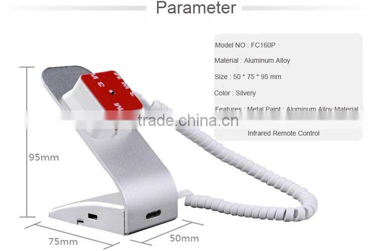 Mobile phone display stand holder cellphone burglar alarm for anti-theft phone display security