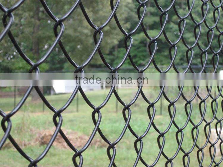 green color pvc coated chain link fence