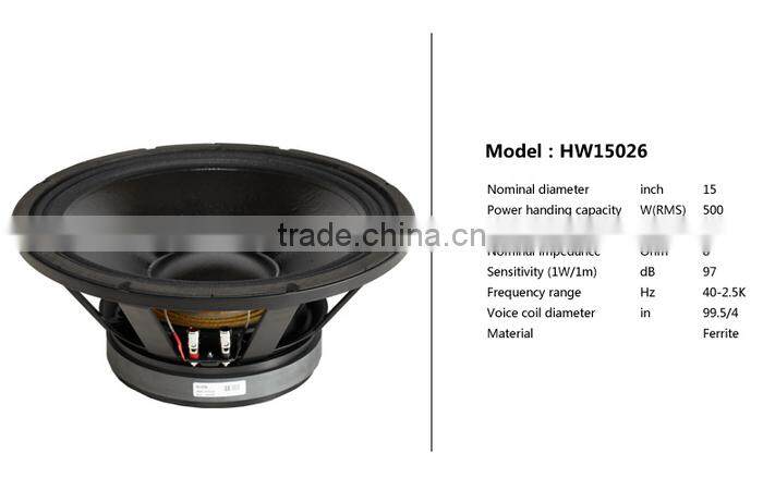 LS-500, trade assurance, 15 inch passive subwoofer, speakers subwoofer