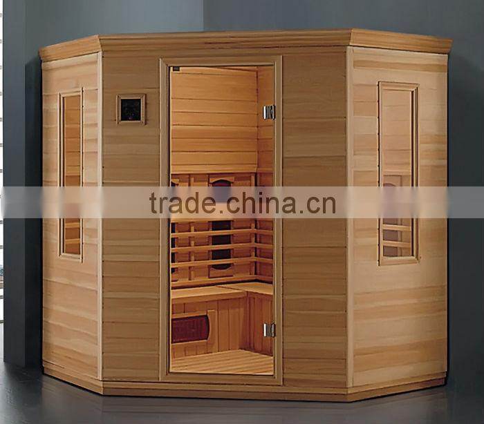 Traditional Sauna room with Sauna stove with digital controller
