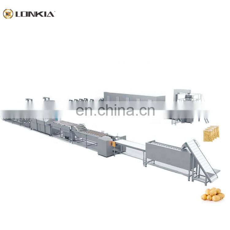 1000 kg / h  Automatic Fryed Potato Flakes Chips Making Machine industry french fries production line