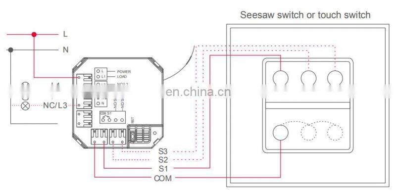 ZigBee 5A Lighting Relay 1 2 3 Gang Light Relay Zigbee Smart Relay