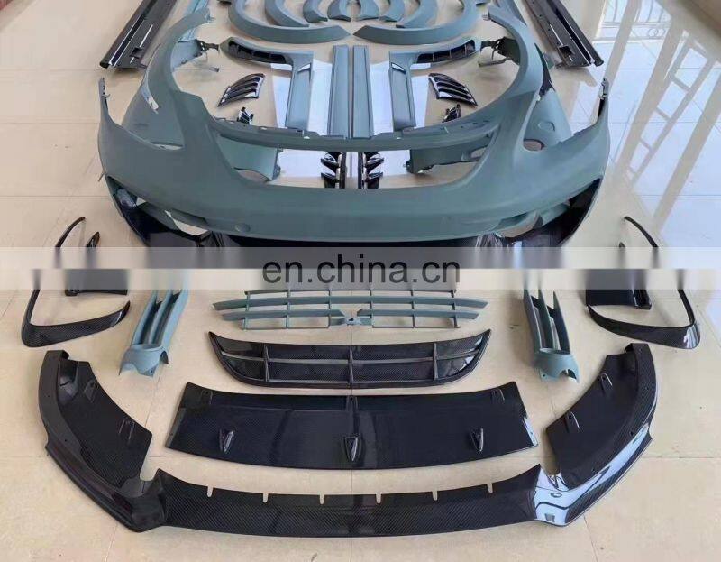 Runde Resin Or Carbon Fiber Material For 2017-2019 Porsche Panamera 971 Mansory Style Body Kit Front Rear Bumper Lips Hood