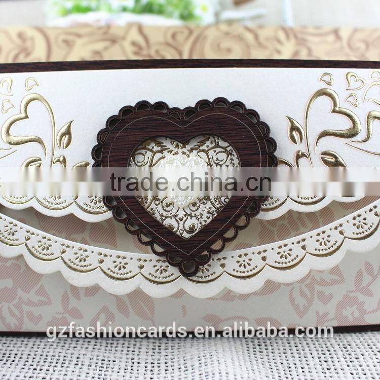 Latest Wholesale Laser Cutting Wooden Wedding Invitation Card