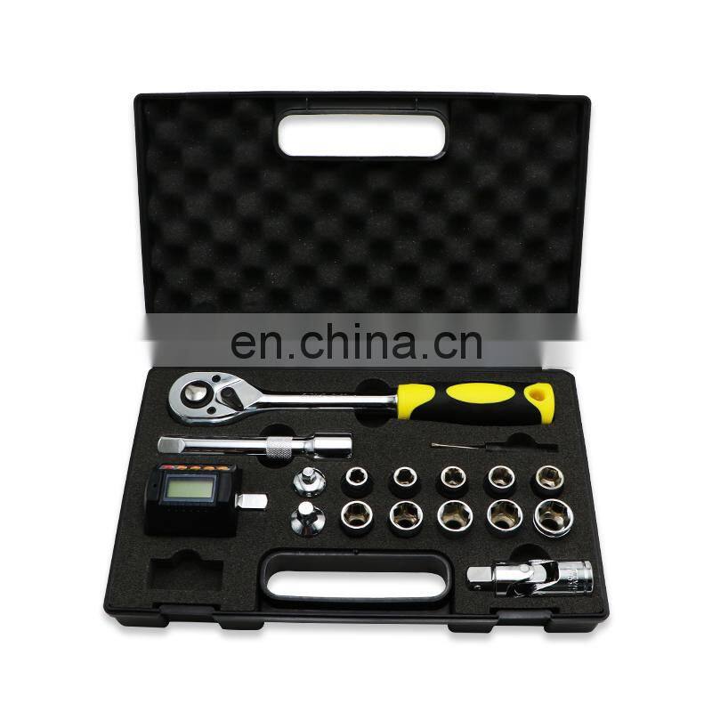 SHAHE Digital Torque Meter Mini Torque Adapter 1/2'' With Backlight Ratchet Wrench Set Car Bike Repair torque wrench set