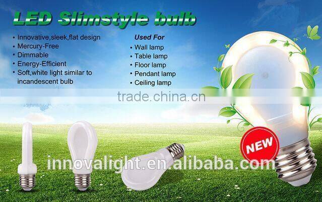 INNOVALIGHT 2015 popular Slim E27 600LM 330 Degree Slim 7W LED Light Bulb For Pendant Lamp