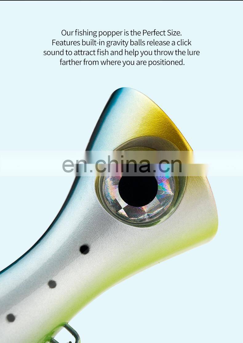 JOHNCOO 95mm 31g Topwater Big Popper Hard Fishing Lures for Sea