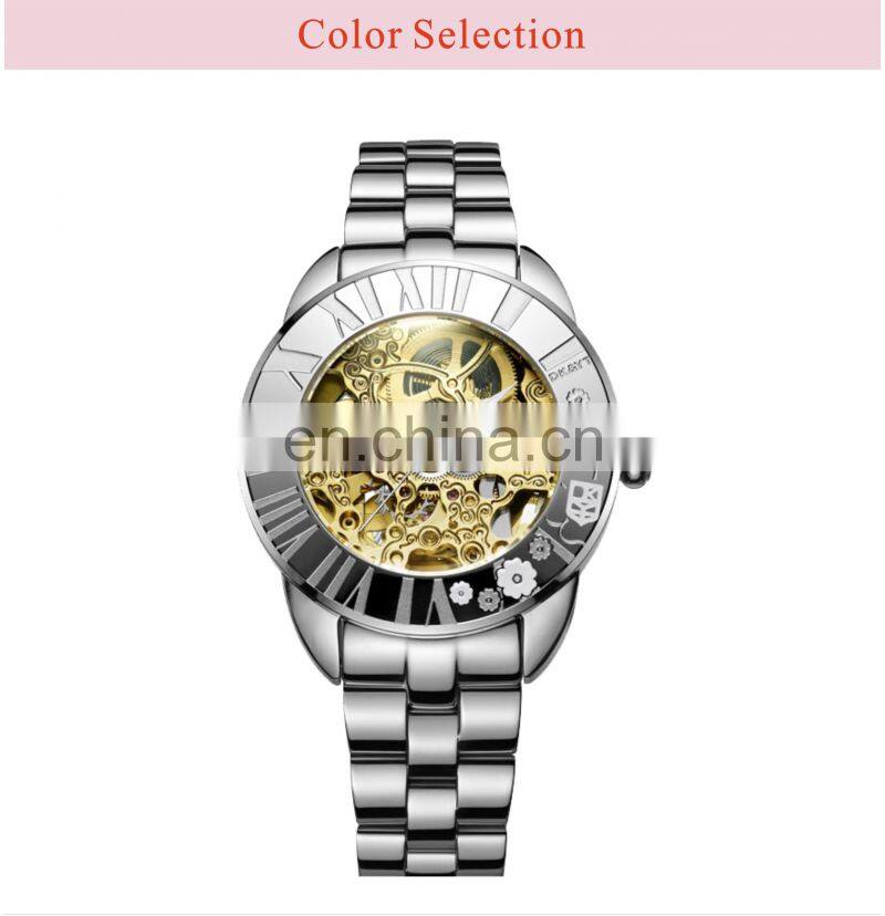 Designer Popular Brands Watches Lady Leather Bands White Wristwatches Women Skeleton Watch Luxury