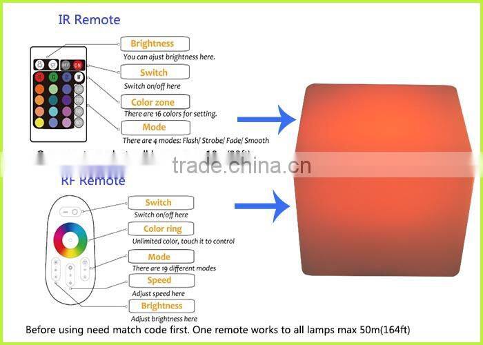 ACS Rechargeable colorful LED chair furniture