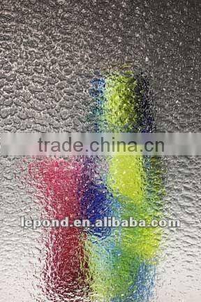 3-8mm Color and Clear Figured glass /Pattern glass/diamond pattern glass for showroom