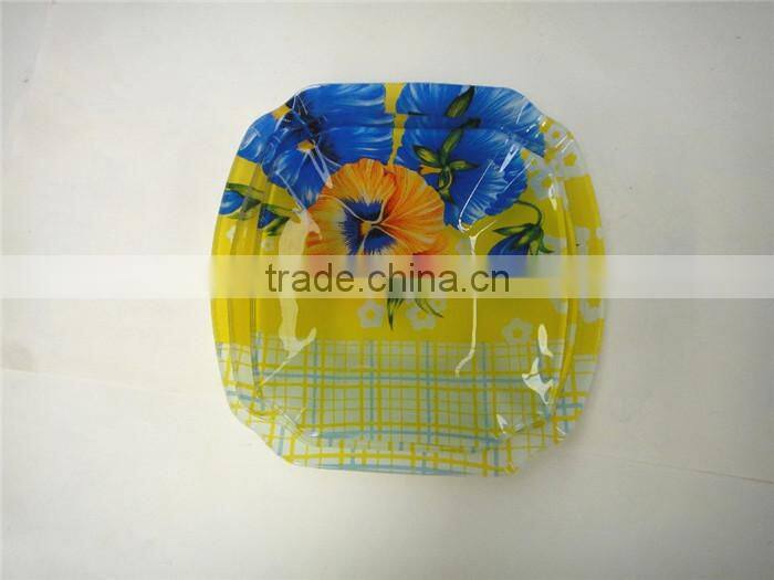 square & round glass dish