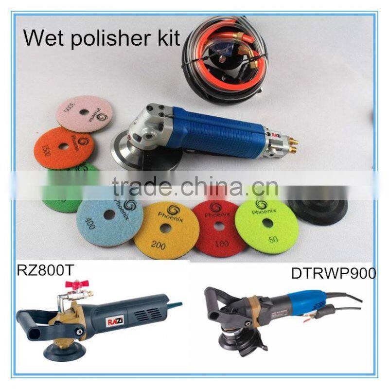 Honed dry polishing pads for granite