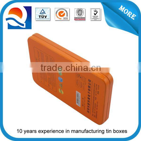 CMYK printed battery packing tin with window