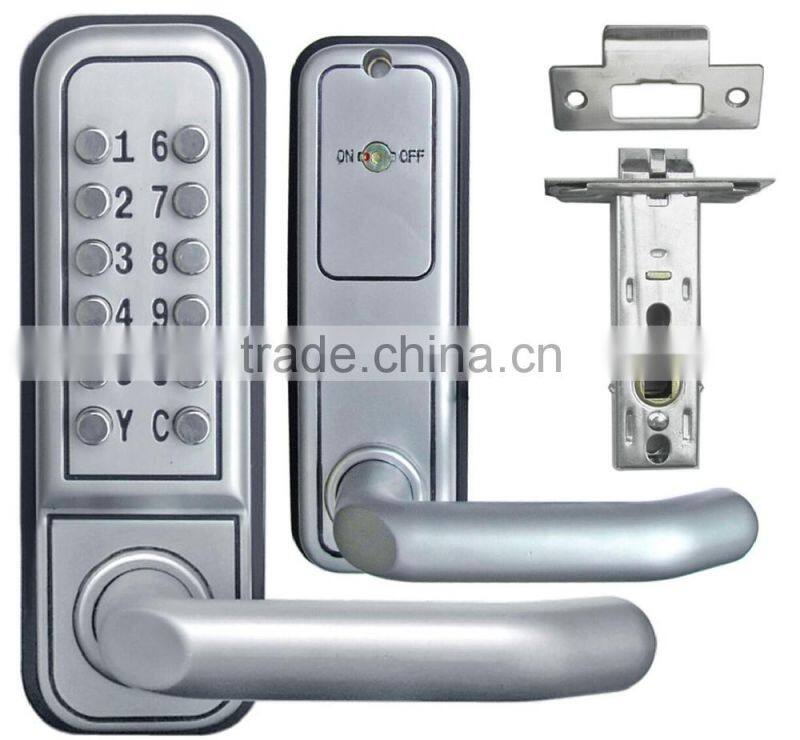 OSPON LOCKSIMTH MECHANICAL KEYLESS DIGITAL SPRING LATCH DOOR LOCK NEW STAIN CHROME OS600A