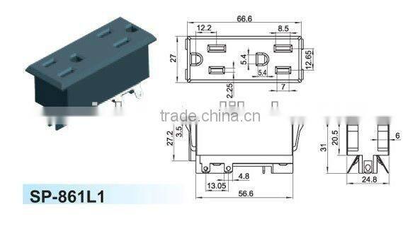 10a 250v female australia power socket