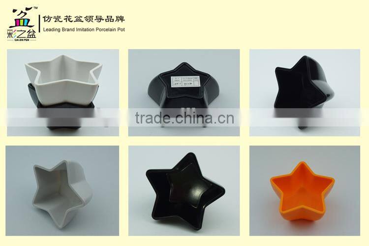 Cheape mini Star shape Melamine flower pot MX1401-1